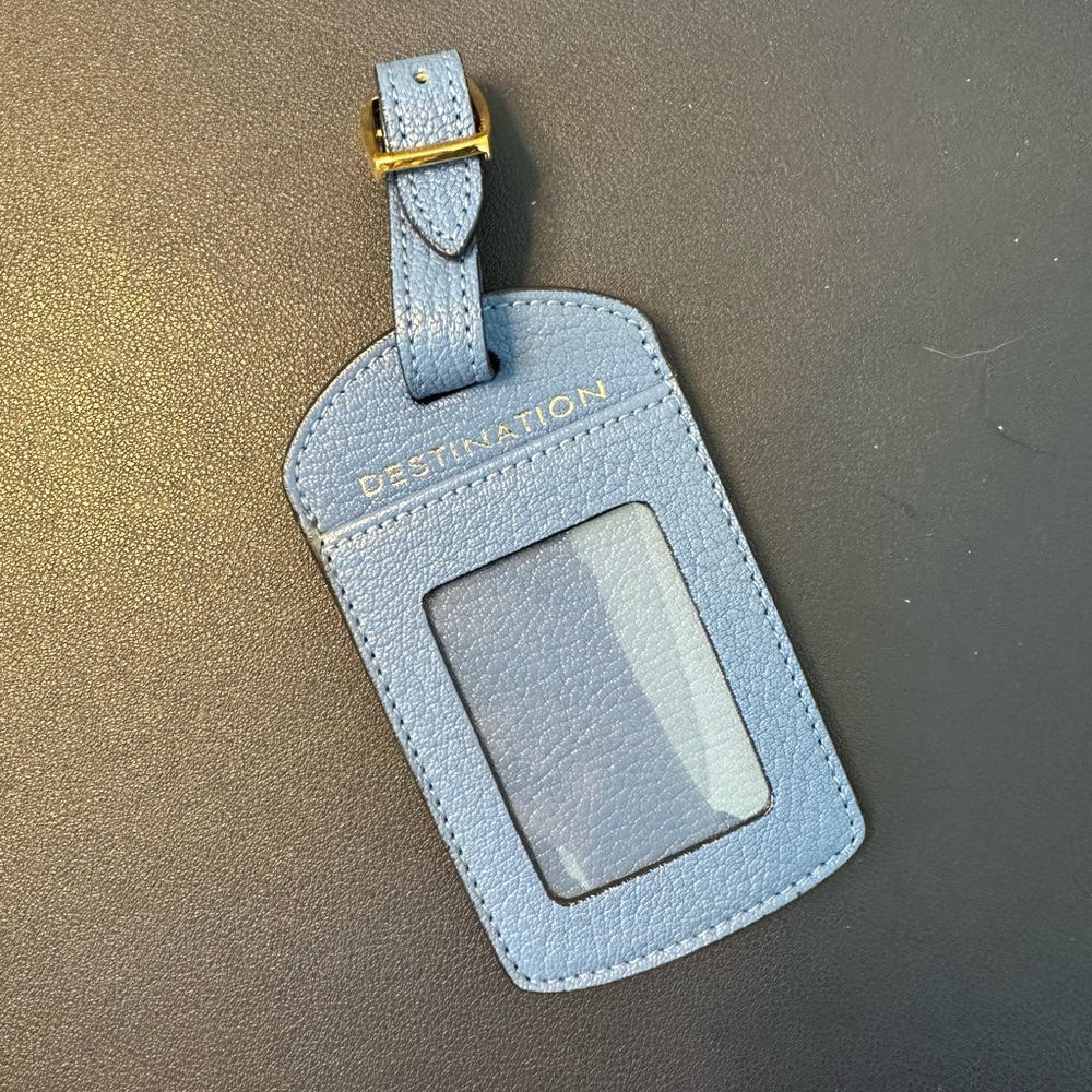 Smythson Leather Luggage Tag